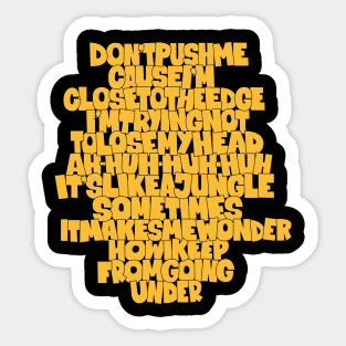 Unleash the Message: Grandmaster Flash Tribute Design with Wildstyle Block Letters Sticker